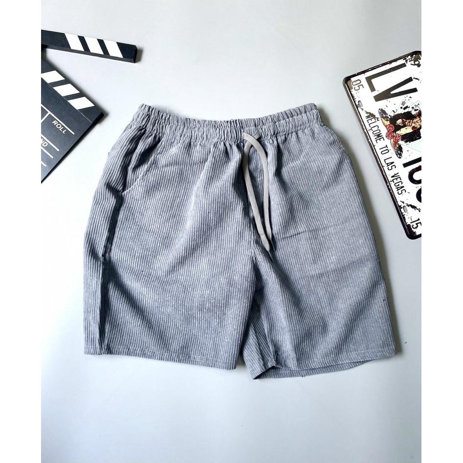 QUẦN SHORT NGỐ NHUNG TĂM NAM NỮ NHIỀU MÀU, QUẦN SHORT BASIC NHUNG GÂN UNISEX