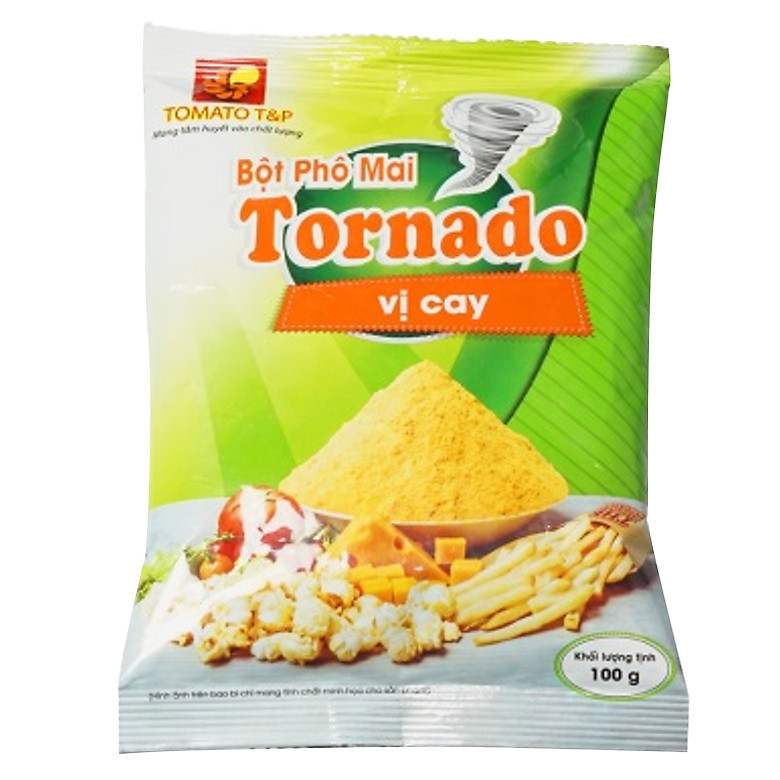 Combo 2 Gói Bột Phô Mai Tornado Vị Truyền Thống &amp; Vị Cay (100g / Gói)