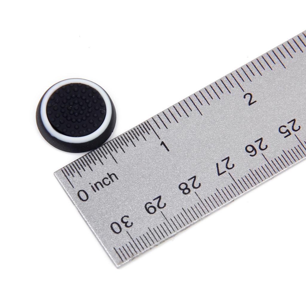 2 Pairs Game Joystick Thumbstick Caps for Sony PS4 Controller Black + White