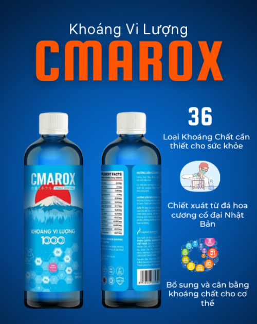 Khoáng Vi Lượng CMAROX 500ml/chai Bổ Sung Khoáng Chất Cho Cơ Thể - Thùng 24 Chai