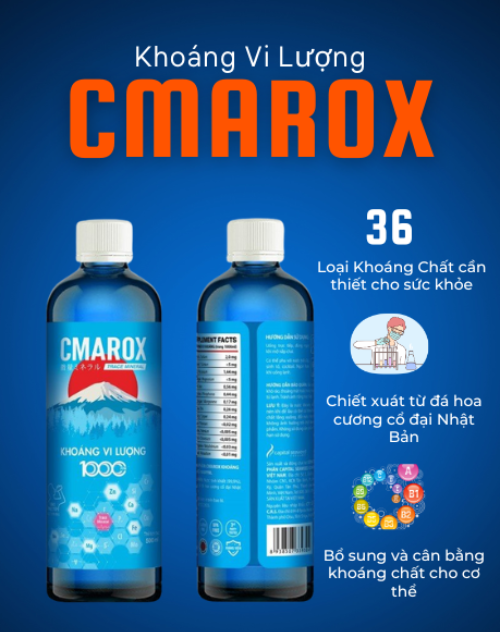 Khoáng Vi Lượng CMAROX 1.000ppm Chai 500ml - Bổ Sung Khoáng Chất Cho Cơ Thể