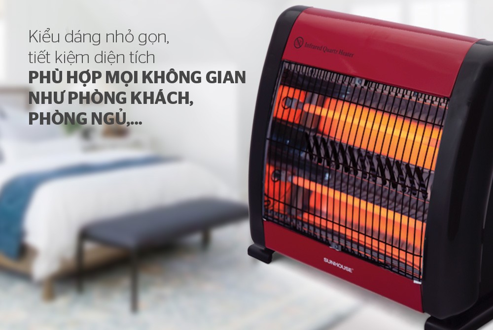 Sưởi Điện Hồng Ngoại SUNHOUSE SHD7013 800W- Hàng chính hãng