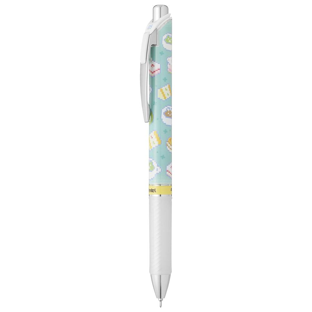 Bút Gel EnerGel Kawaii Pixel Art 0.5 mm - Pentel BLN75KW35-C - Café - Mực Xanh