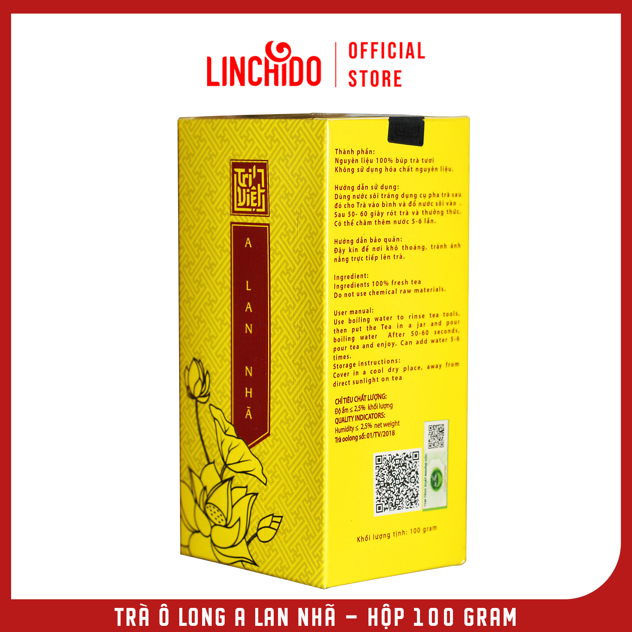 Trà Ô Long A Lan Nhã - Hộp 100 Gram