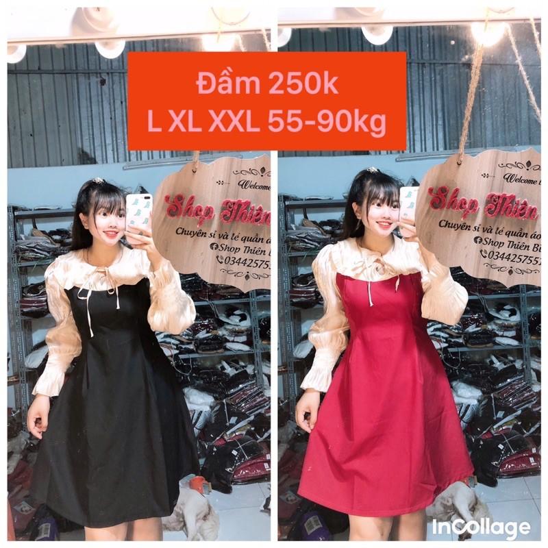 Đầm thuỷ thủ phối tơ bóng