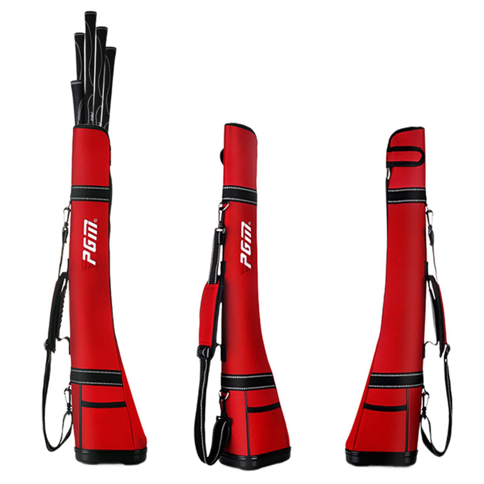 Professional Golf Sunday Bag with Side Mesh Pockets & Adjustable Sling Strap Golf Carry Bag for Golf Course, Travel, Driving Range
