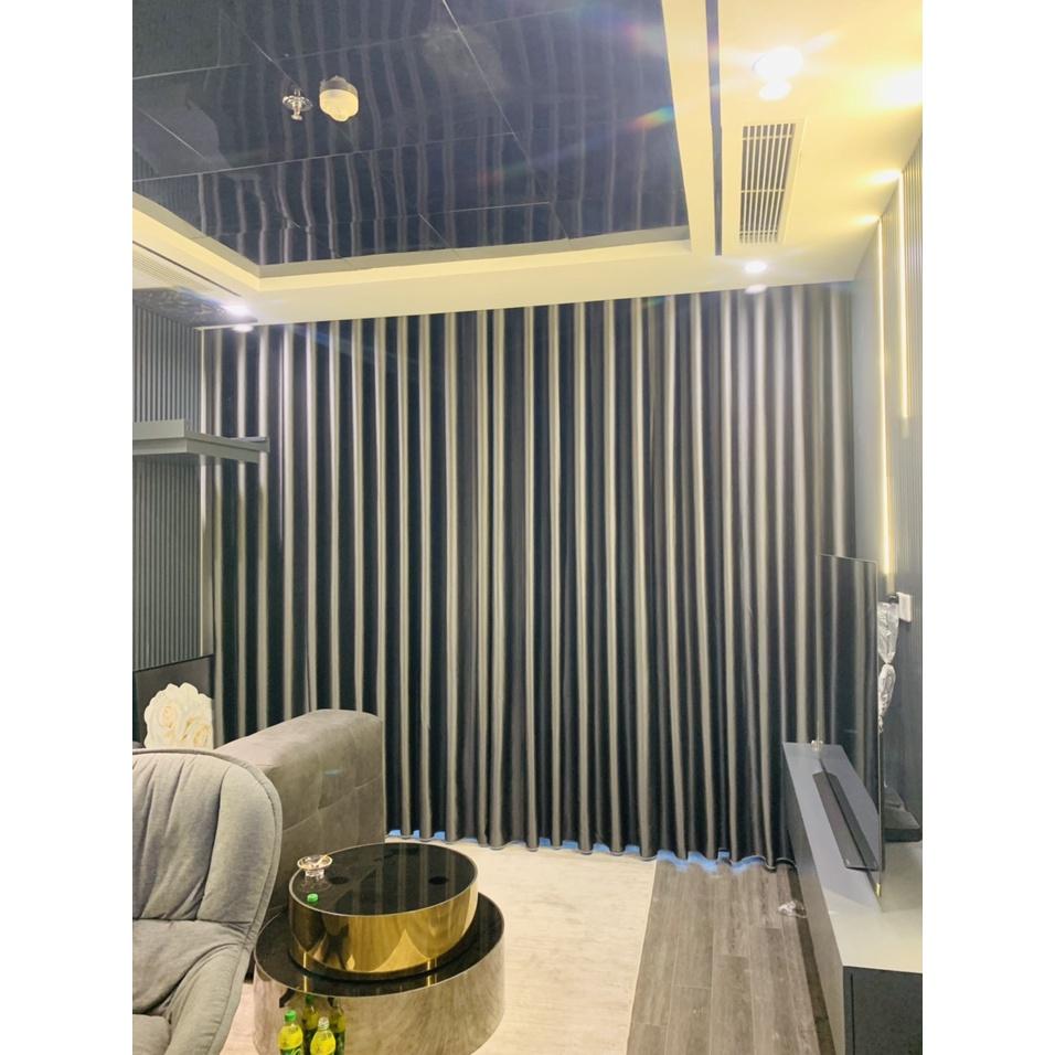 Rèm Ghi tối R2,5m x C2,9m = 2. R1,3 x C 2,2m = 2. Bộ thanh trep 3m + 1,7m