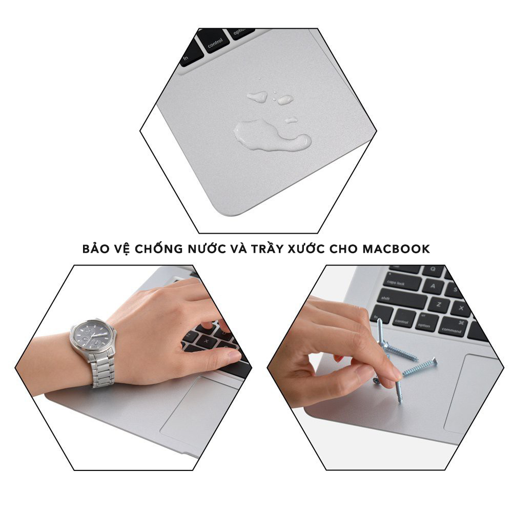 COMBO Miếng Dán Kê Tay + Trackpad dành cho Macbook đủ dòng - Chính Hãng JRC