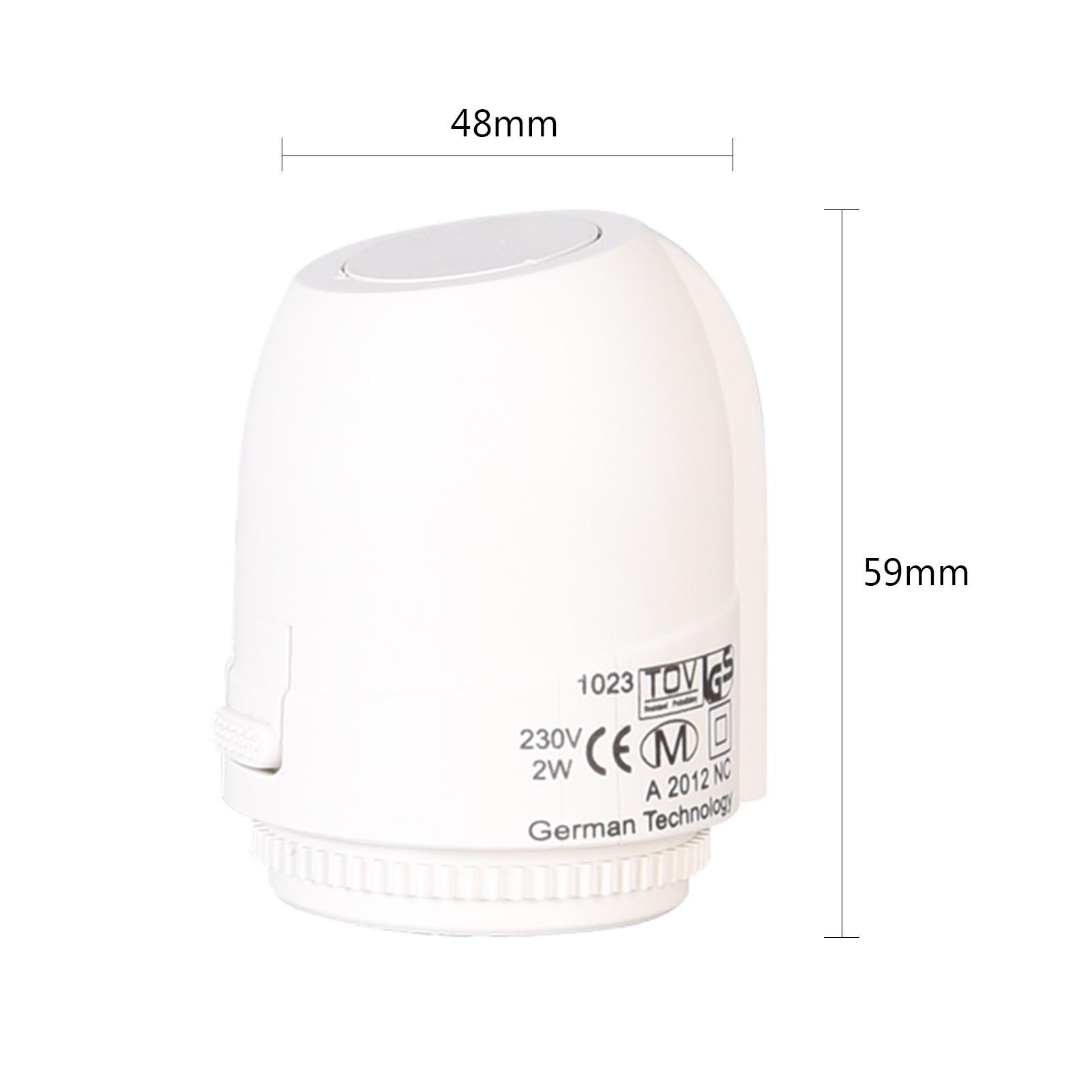 Thermal Actuator AC 230V Normally Close Electric Actuator M30 * 1.5 Thread for Floor Heating Thermostat