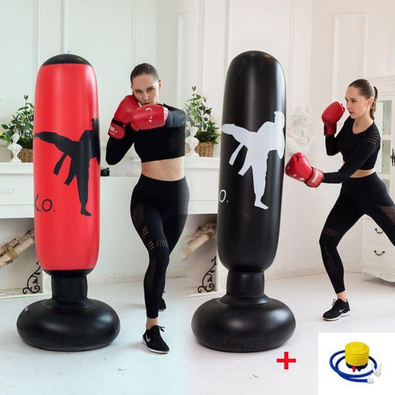 Bao Trụ Đấm Bốc Tự Cân Bằng - PURE BOXING 160cm Đường Kính 48cm - Tặng Kèm Bơm Hơi