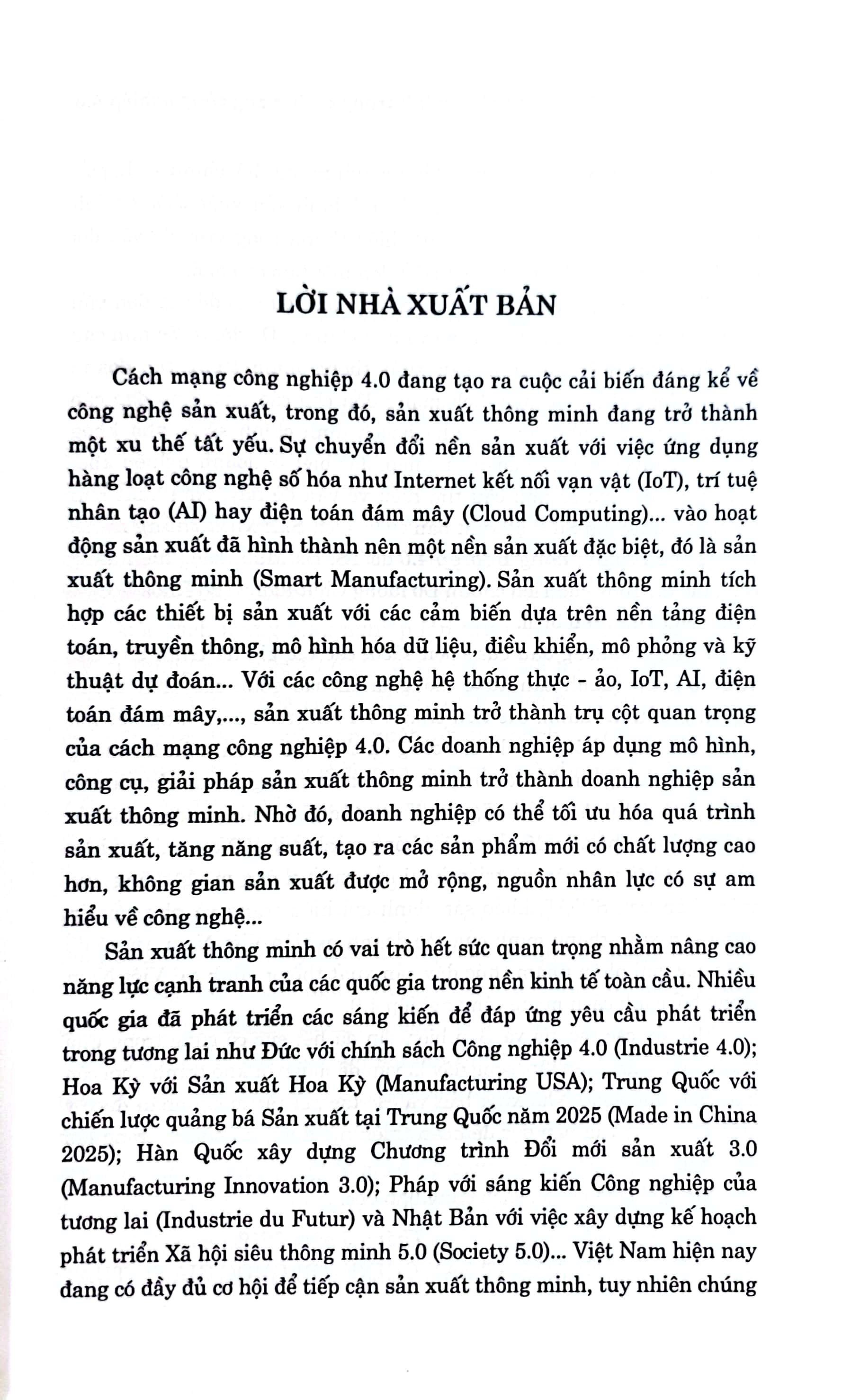 Sản xuất thông minh trong cách mạng công nghiệp 4.0