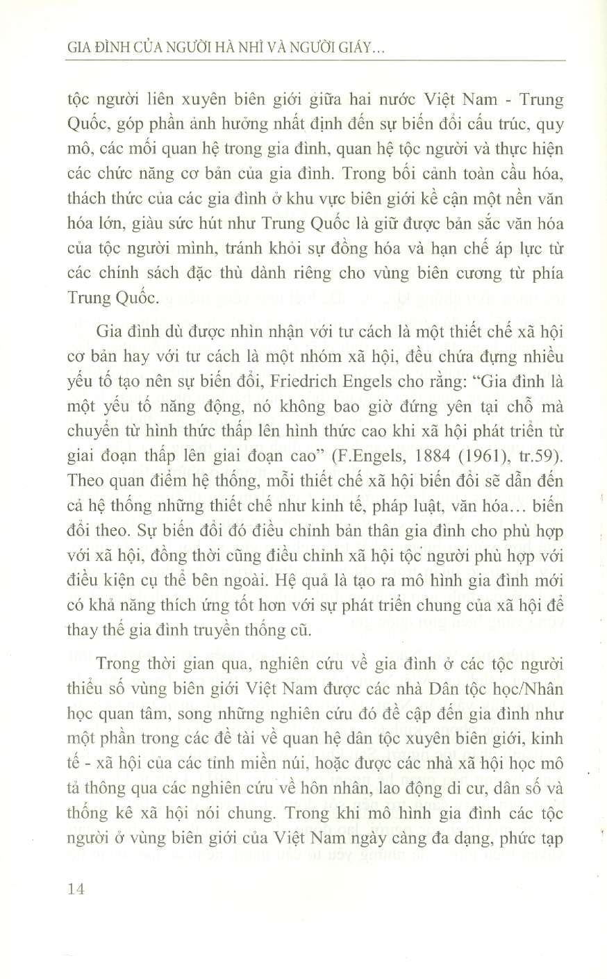Gia Đình Của Người Hà Nhì Và Người Giáy Ở Vùng Biên Giới Việt Nam - Trung Quốc (Sách Chuyên Khảo) -  Viện Dân Tộc Học; TS. Hoàng Phương Mai chủ biên