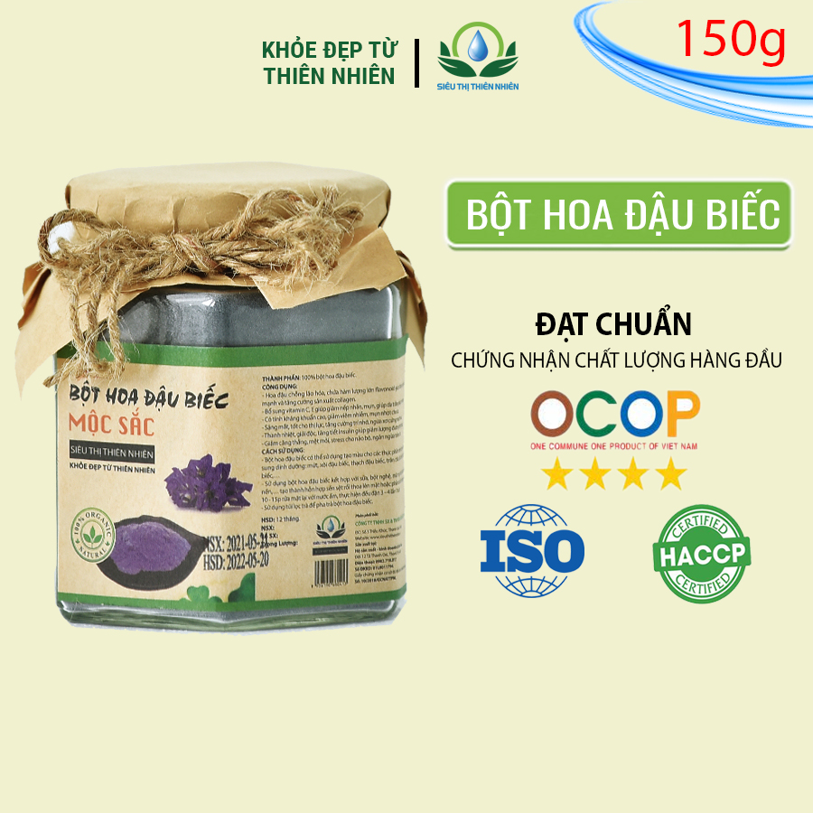Bột Hoa Đậu Biếc Mộc Sắc Cao Cấp 150g