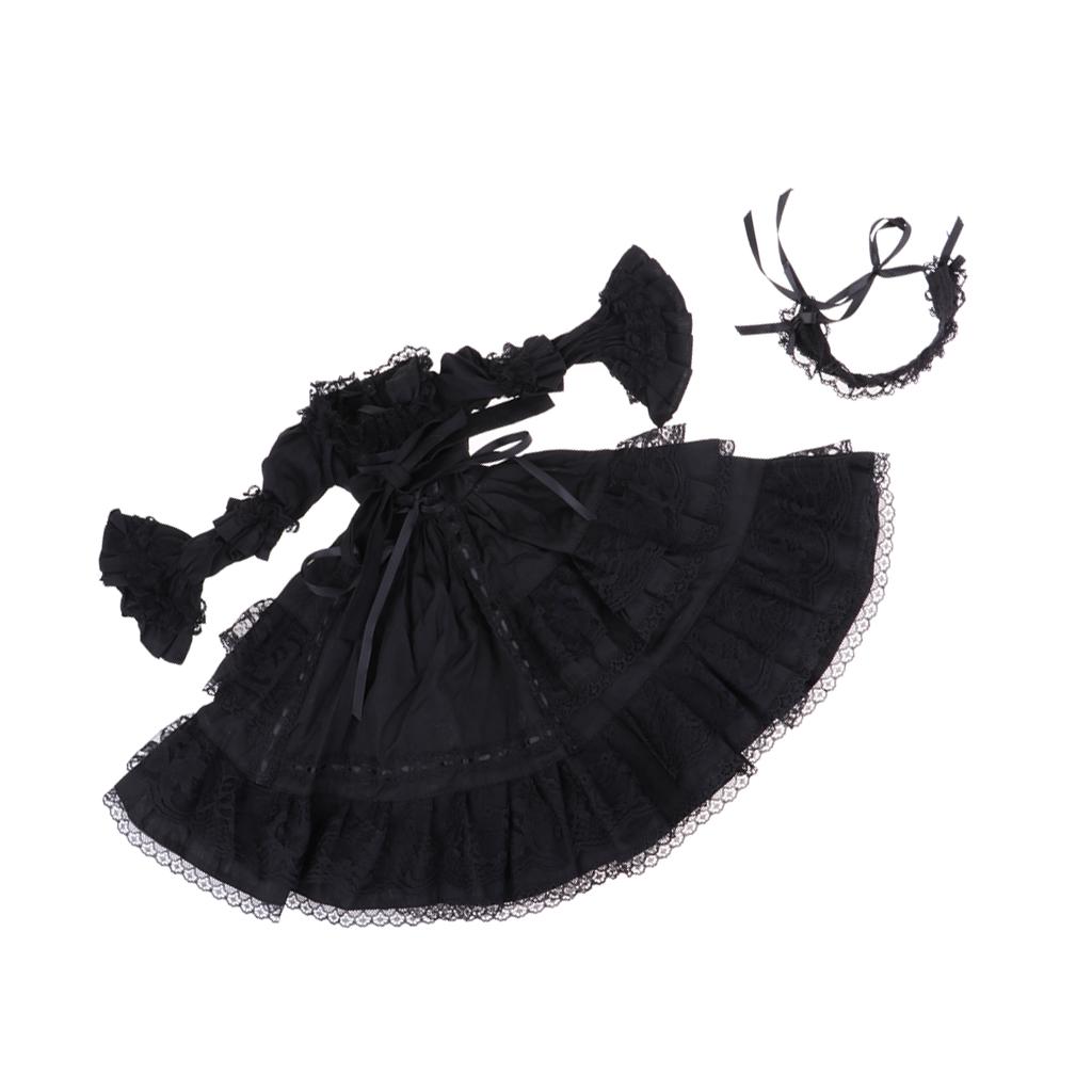 Adorable Princess Dress With Headdress For 1/3 Night Lolita Girl Dolls