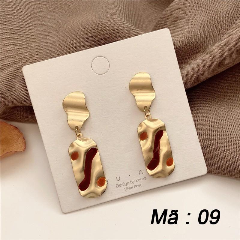 Bông Tai Thời Trang Phong Cách Hàn Quốc -Bông Tai Hợp Kim Vàng Xinh Xắn- Đính Đá Sang Trọng- Thời Trang Cá Tính