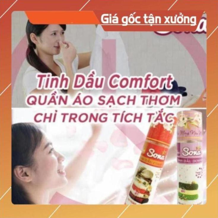 Xịt Thơm Quần Áo SoNa, Xả Vải Khô - Tinh Dầu Comfort &amp; Downy 150ml