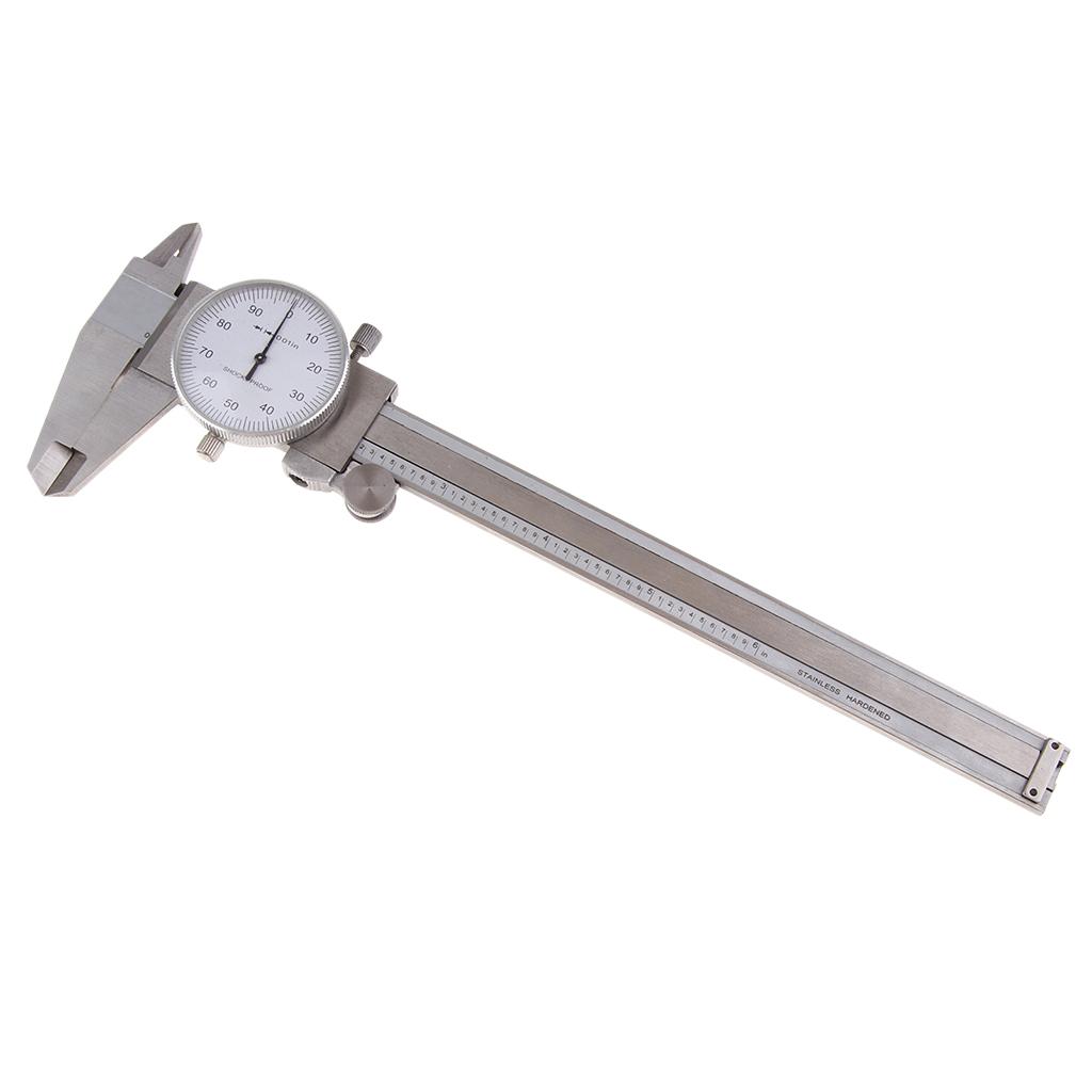 Stainless Steel Dial Caliper Vernier Gauge Micrometer Measure 0-6''