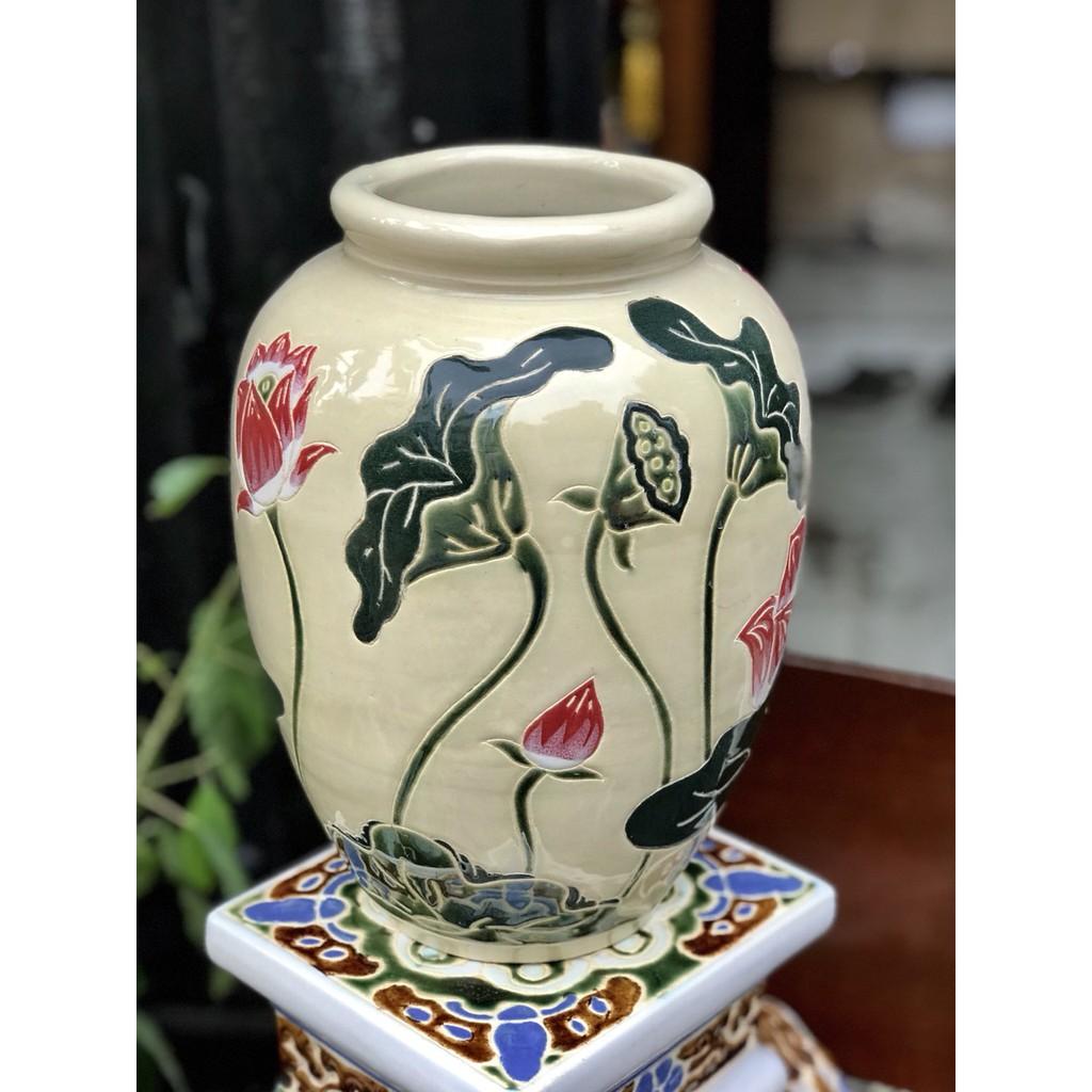 Bình Hoa Sen Gốm Sứ Nam Bộ 30