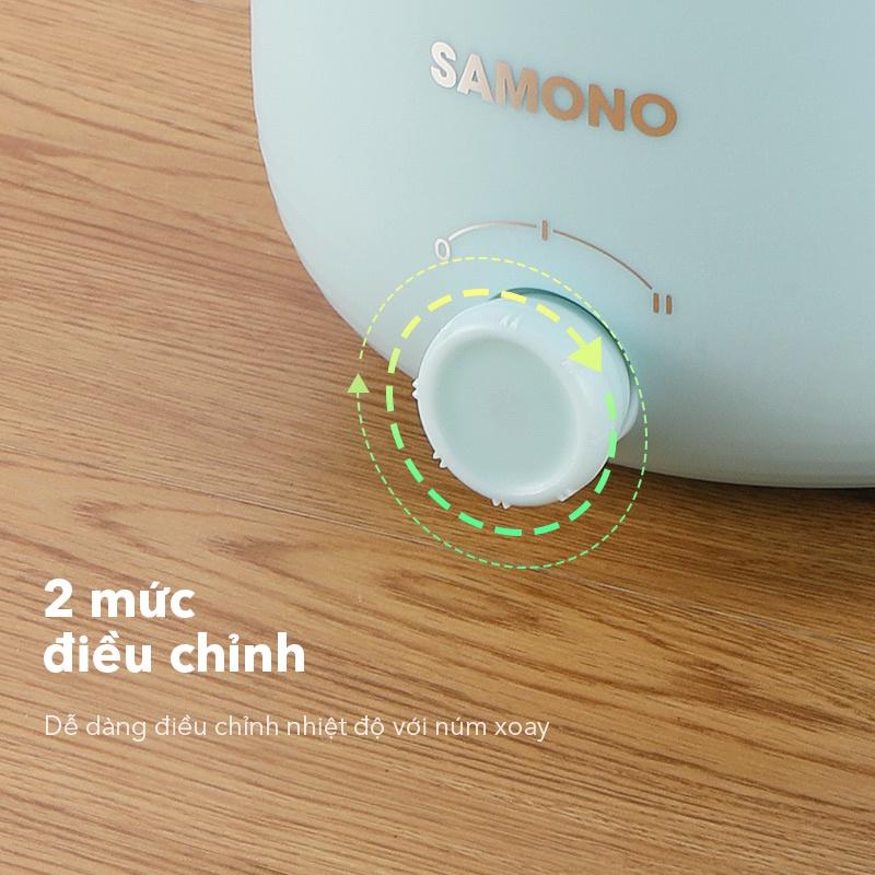 Nồi điện đa năng SAMONO SW-DG01 dung tích 1.2L có xửng hấp nấu lẩu hấp rau nấu chè tùy thích - Hàng chính hãng