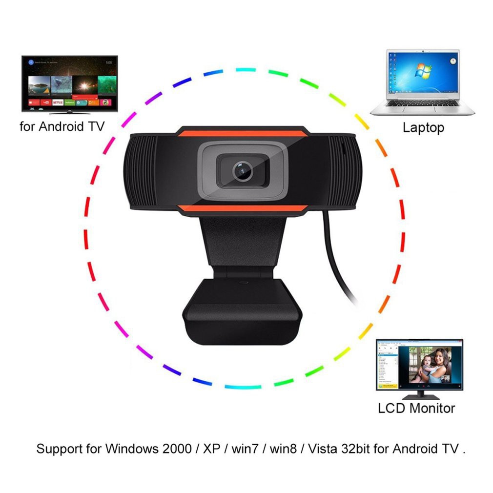 Webcam học online kẹp máy tính cao cấp, có mic, gọi video sắc nét full HD 1080p