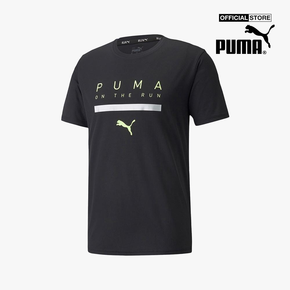 PUMA - Áo thun nam cổ tròn tay ngắn Run Logo SS 520855