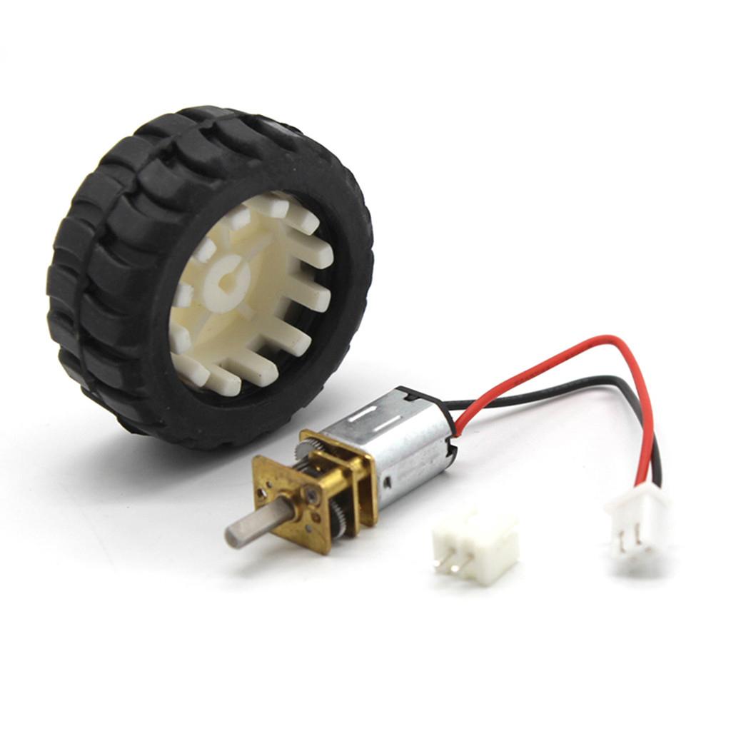 Trục D Lốp Xe Ô Tô Thông Minh Robot Lốp Xe có Bánh Xe với DC 6V Bánh Răng Giảm Động Cơ