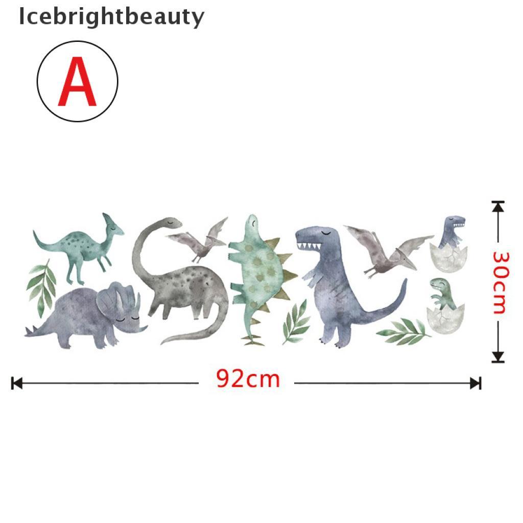 Icebrightbeauty 3d Dinosaur Wall stickers Cartoon Living Room Jurassic Period Animal Decal VN