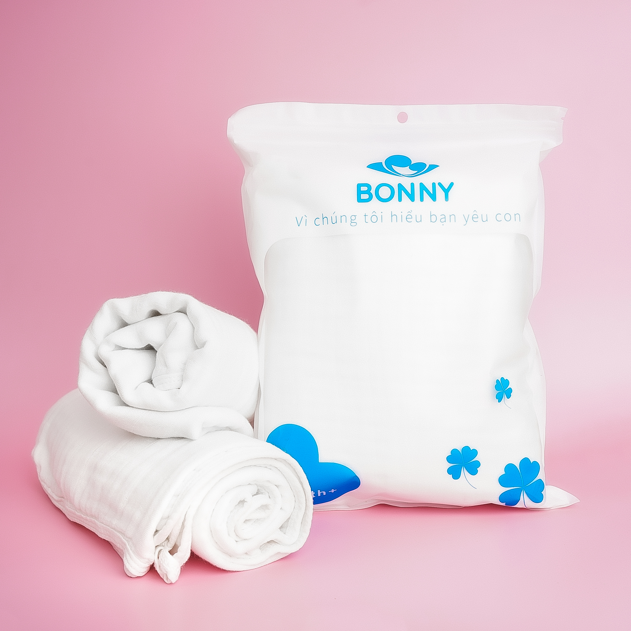 Set 2 Khăn Tắm Bonny 4 Lớp 90x90Cm Chất Liệu Tre Lụa Mềm Mại Kháng Khuẩn Siêu Thấm Hút An Toàn Cho Da Bé