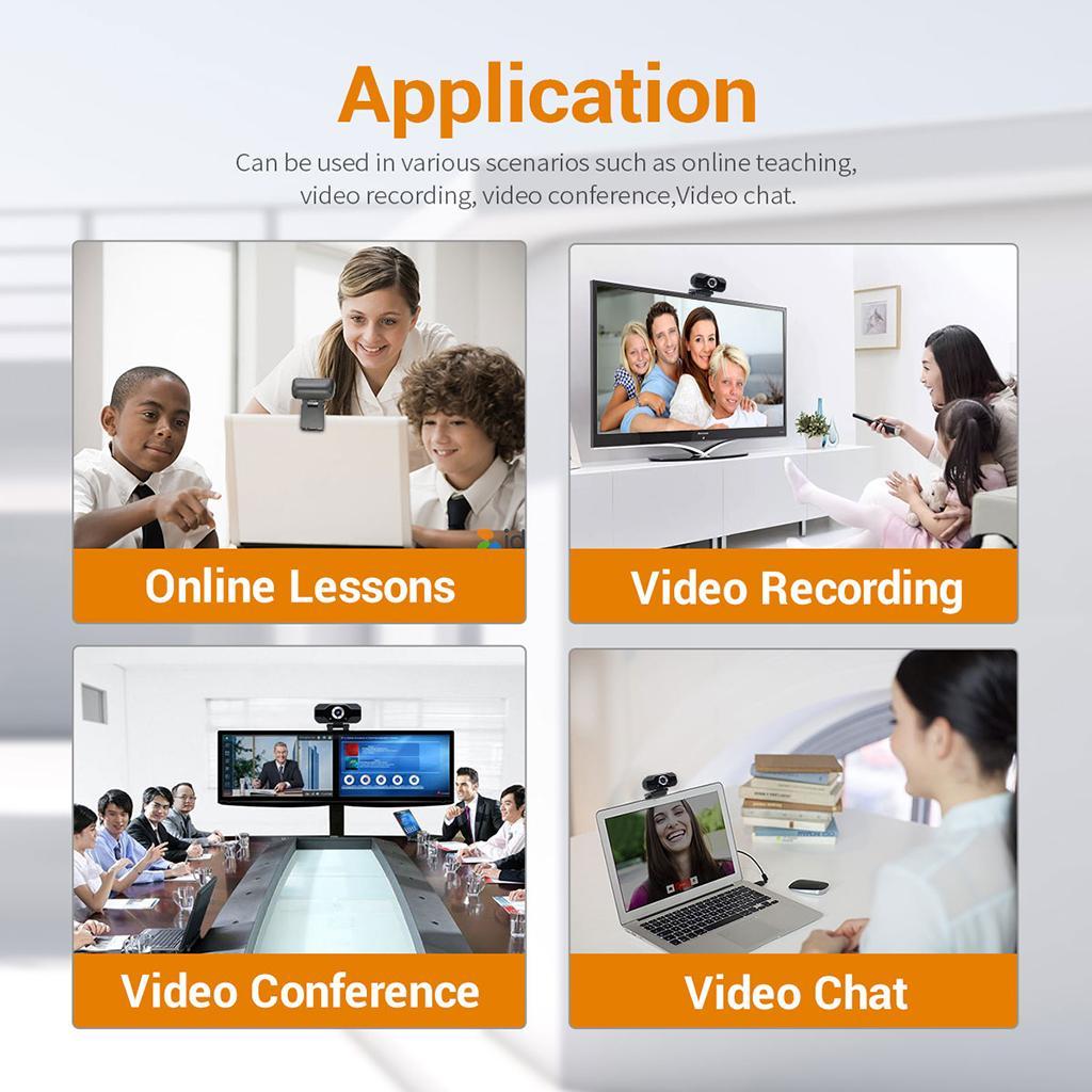 USB2.0 HD Webcam High Definition with Mic Clip-On Portable For Computer