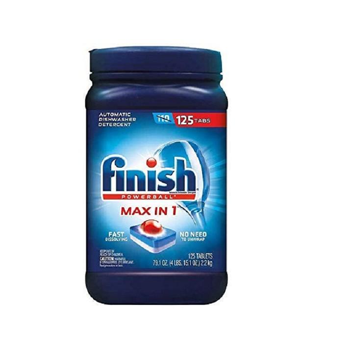 viên rửa bát finish allin max hộp 125 viên (viên cao cấp chuyên dùng cho máy) VIÊN TỔNG HỢP 10 TRONG 1