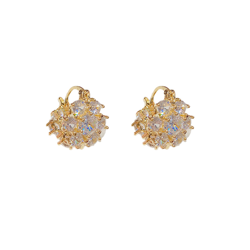 BÔNG TAI THIẾT KẾ KHẢM ĐÁ ZIRCON MẠ VÀNG 14K