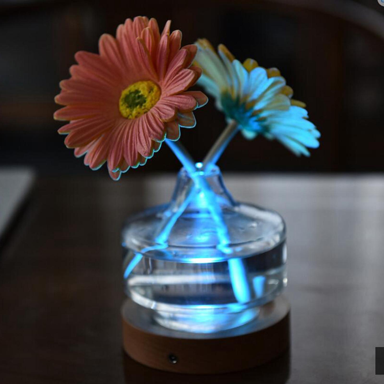 Modern Flower Vase Colorful Night Light for Living Room Home Decoration Bar
