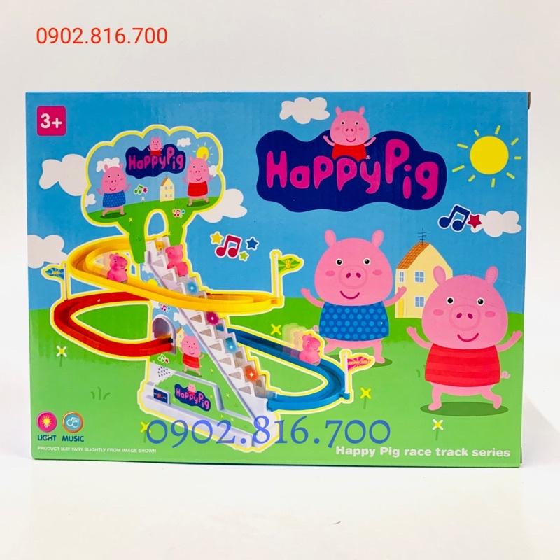 Đồ chơi cầu tuột - heo Peppa leo cầu thang - chó leo cầu thang 616