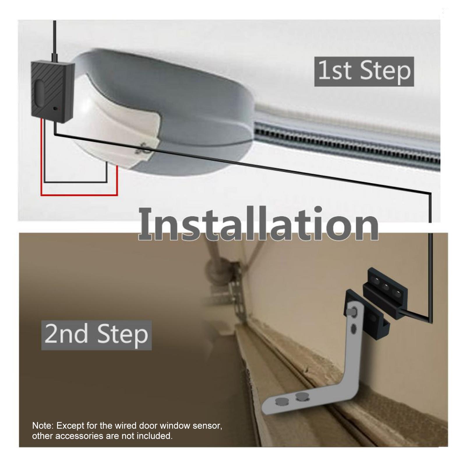 WiFi Smart Switch Garage Door Controller Compatible Garage Door Opener Smart Phone Remote Control APP ''eWeLink'' Timing Function Compatible with Amazon Alexa Google Home Voice Control IFTTT
