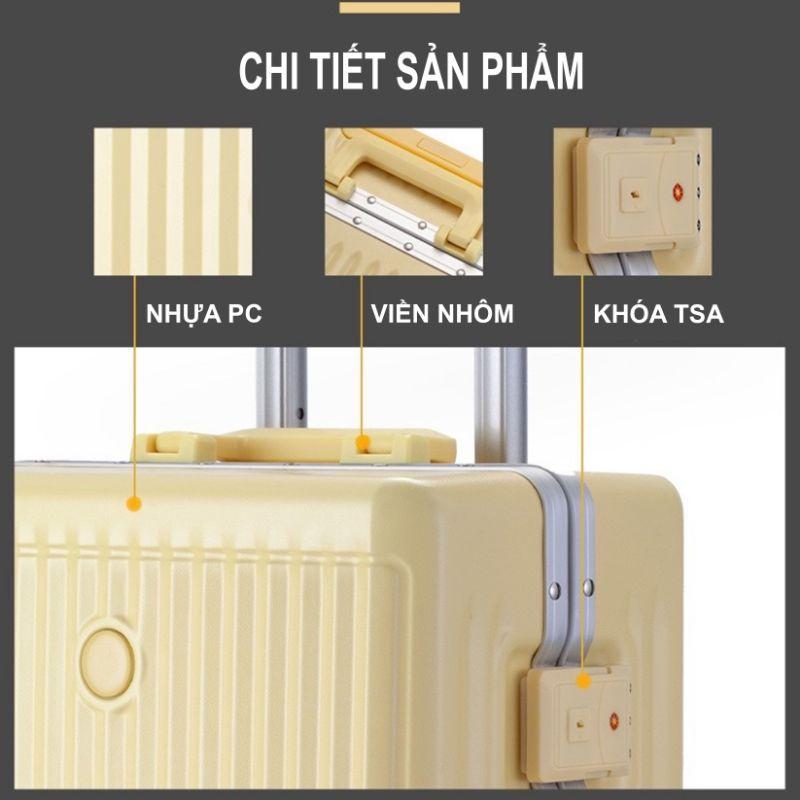 Vali Khung nhôm cao cấp RIO832 chống rạch móc,chống va đập cực tốt