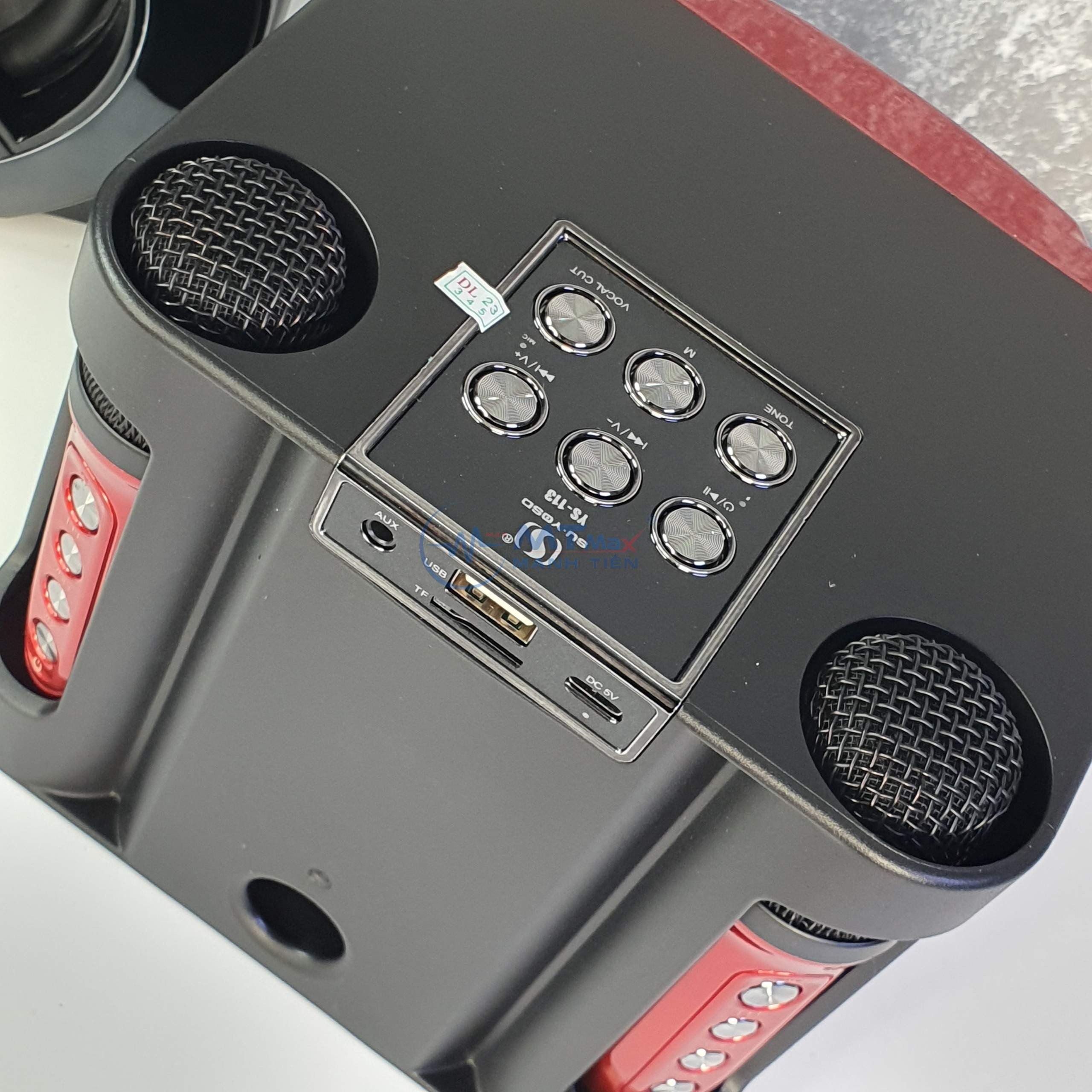 Loa Karaoke YS113 - Kèm 2 Micro Không Dây, Loa Bass Công Suất Khoảng 10W, Nhiều Chế Độ Đổi Giọng Âm Thanh Sống Động