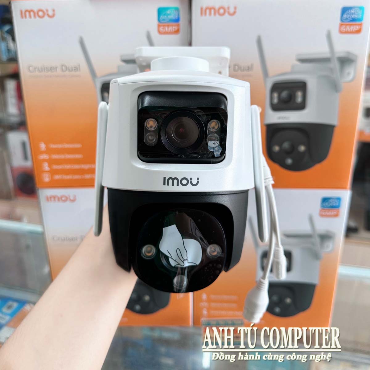 Camera Wifi 2 Mắt ngoài trời Imou Cruiser Dual 6MP IPC-S7XP-6M0WED hàng chính hãng