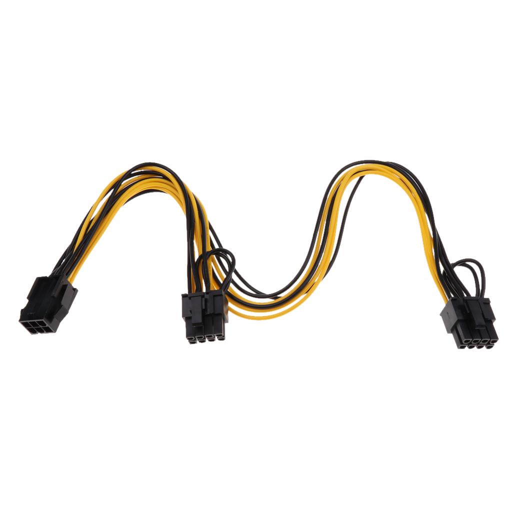 PCI-E 6-pin To 2x 8 pin Power Splitter Cable PCIE PCI Express