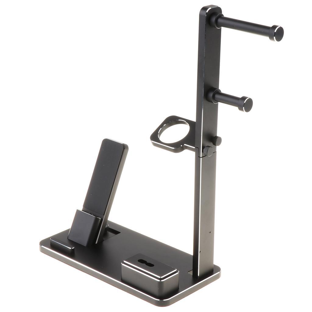 6 In 1 Aluminium Charger Stand Charging Dock for Apple Watch 1/2/3 Black