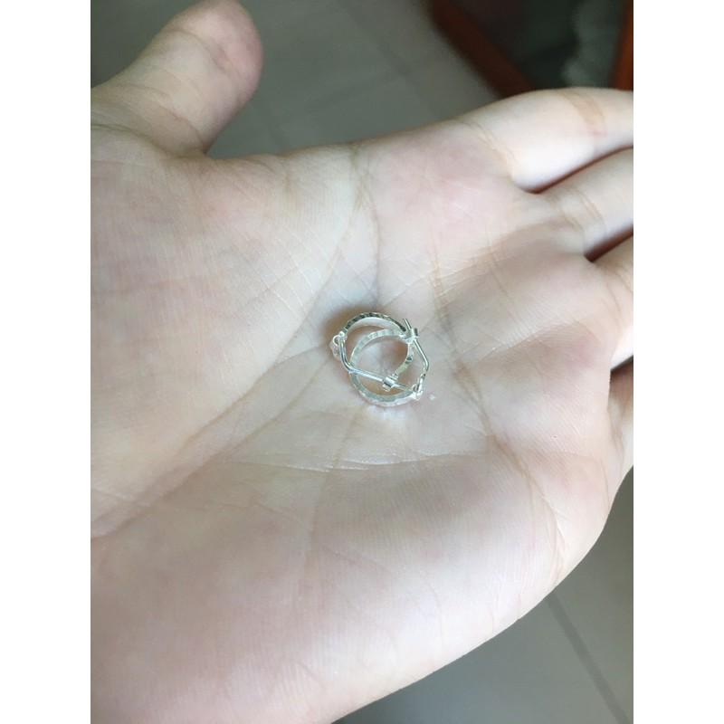 Hoa tai bạc phay sáng lấp lánh chuẩn bạc ta siêu rẻ