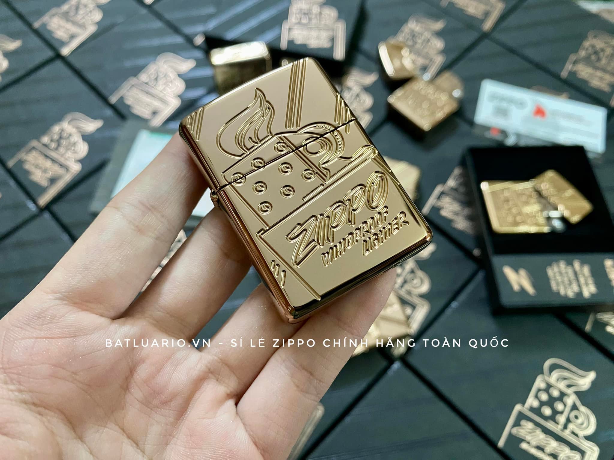 Bật Lửa Zippo 48768 - Zippo Script Collectible Armor Rose Gold