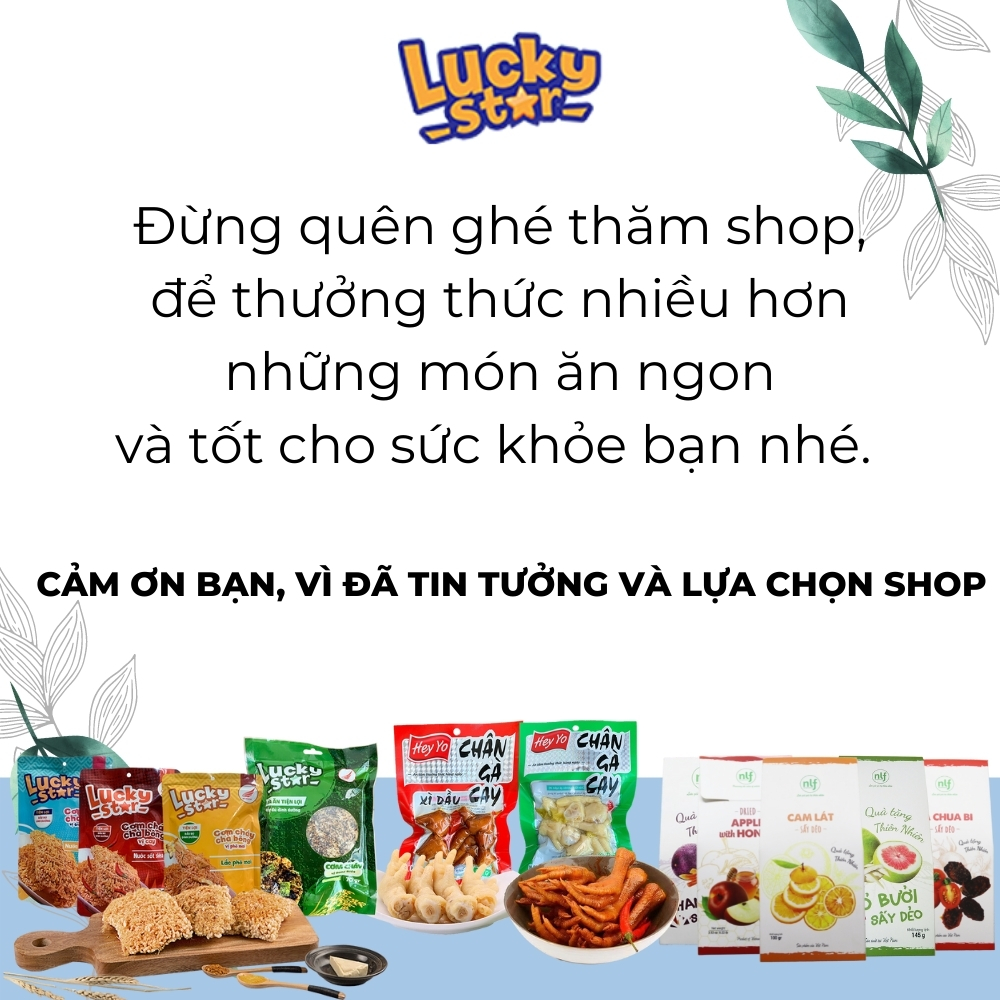 Cơm cháy chà bông truyền thống Lucky Star gói LỚN 150g đậm vị thơm ngon, đồ ăn vặt Việt Nam đảm bảo ATTP