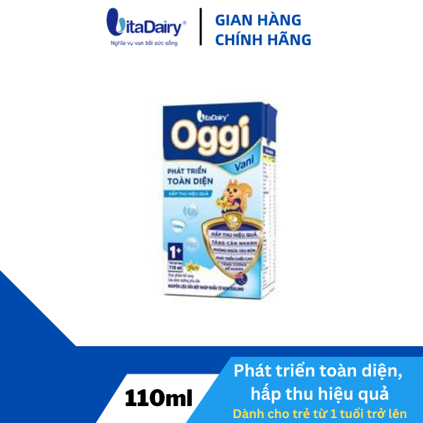 Sữa Bột Pha Sẵn Oggi 1+ Vani 110ml  ( Thùng 48 hộp )