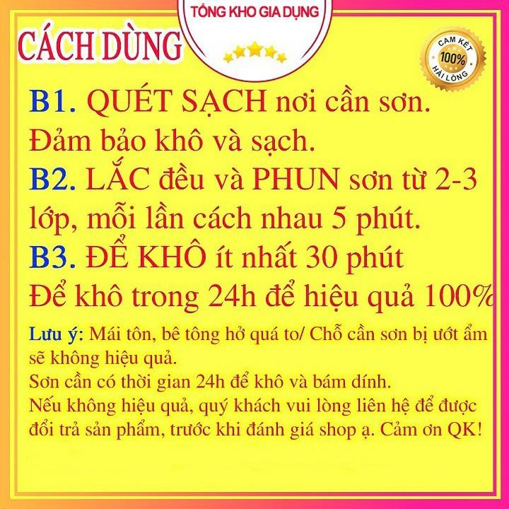 Bình Xịt Chống Thấm Chống Dột tường, mái nhà, mái tôn, bể nước, ống nước