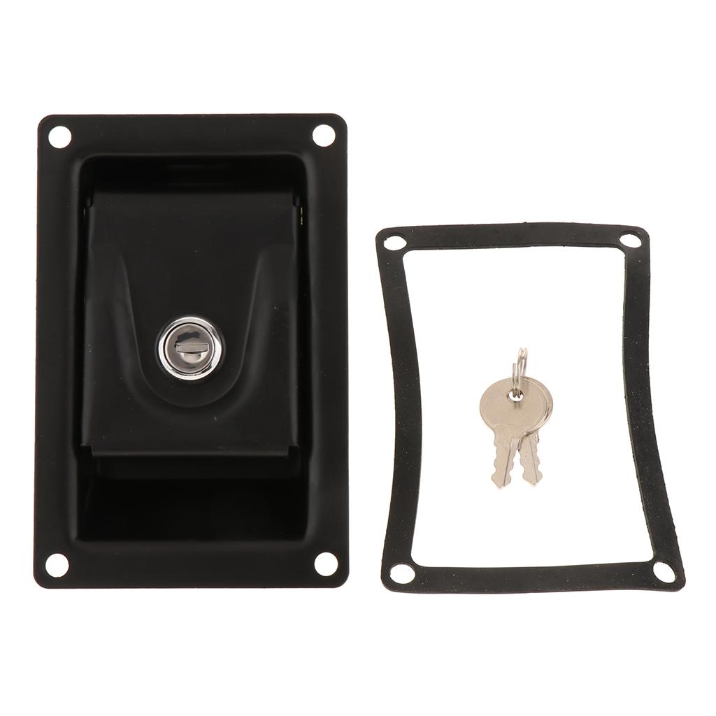 RV Truck Entry Door Electric Cabinet Flat Lock Square Lock W 2Keys MS866-8-2