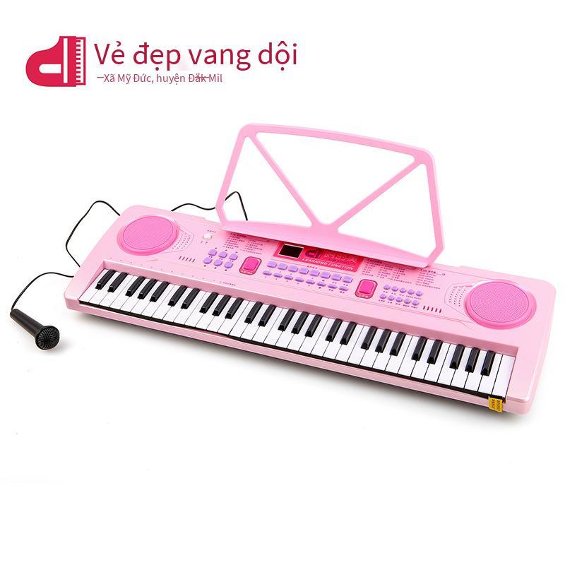 Giao hàng nhanh phiên bản có thể sạc lại đàn organ điện tử 61 phím dành cho trẻ em quà tặng đồ chơi giáo dục có micrô đàn piano