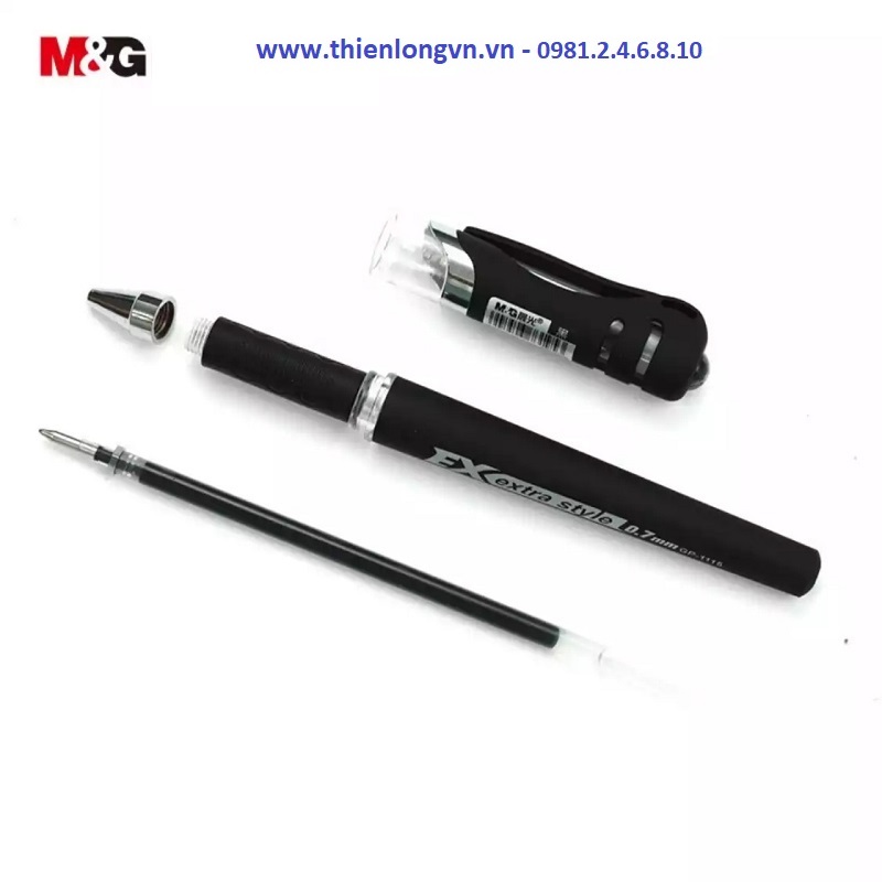 Combo 5 cây Bút nước - bút gel 0.7mm M&amp;G - GP1115 màu đen