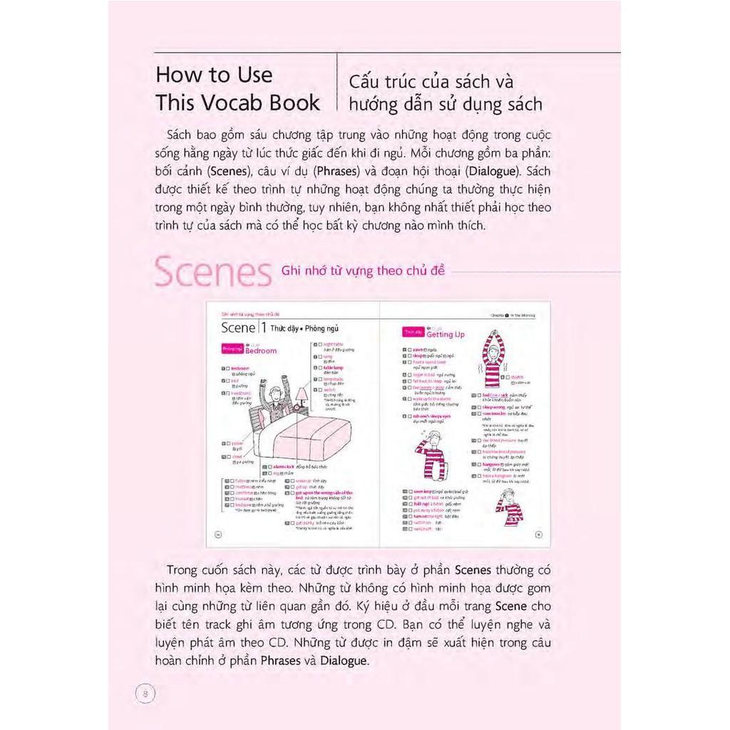 Sách - Sổ Tay Từ Vựng Tiếng Anh - Từ Lúc Thức Giấc Đến Khi Đi Ngủ (Bao Gồm Sách Và 1 Đĩa MP3) - Nhân Trí Việt - ảnh 7