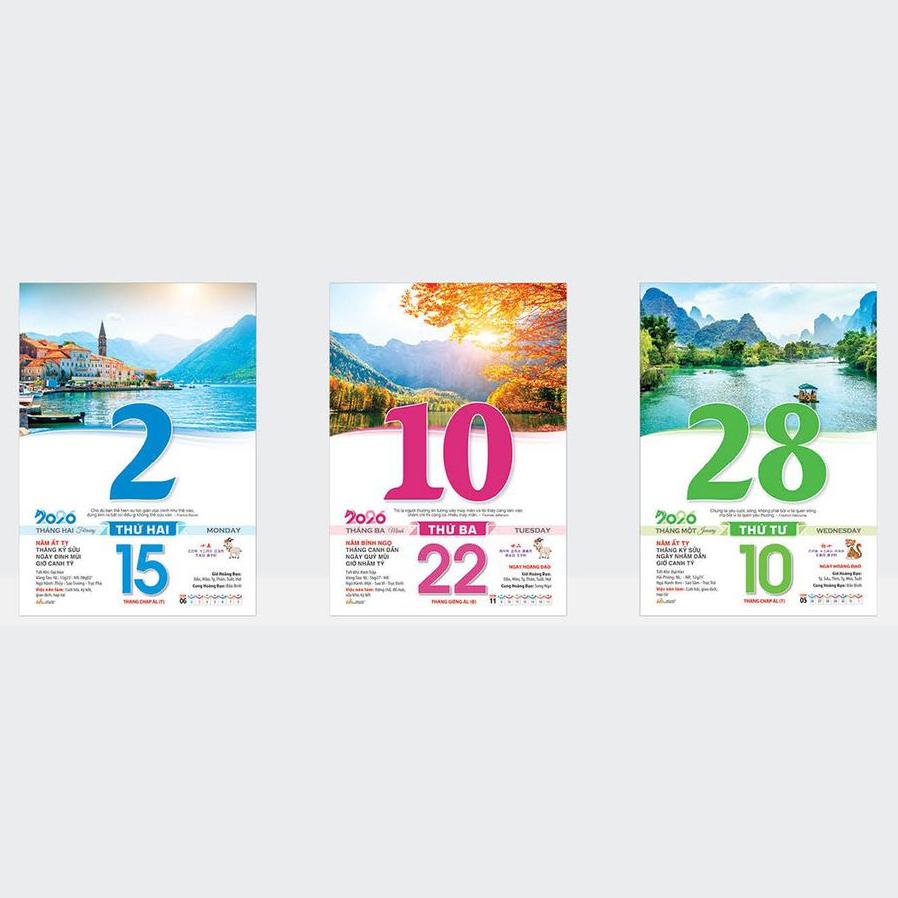 Lịch Bloc Siêu Đại Lỡ Rời 2026 - Chủ Đề Thiên Nhiên Kỳ Vĩ - Văn Lang VL11