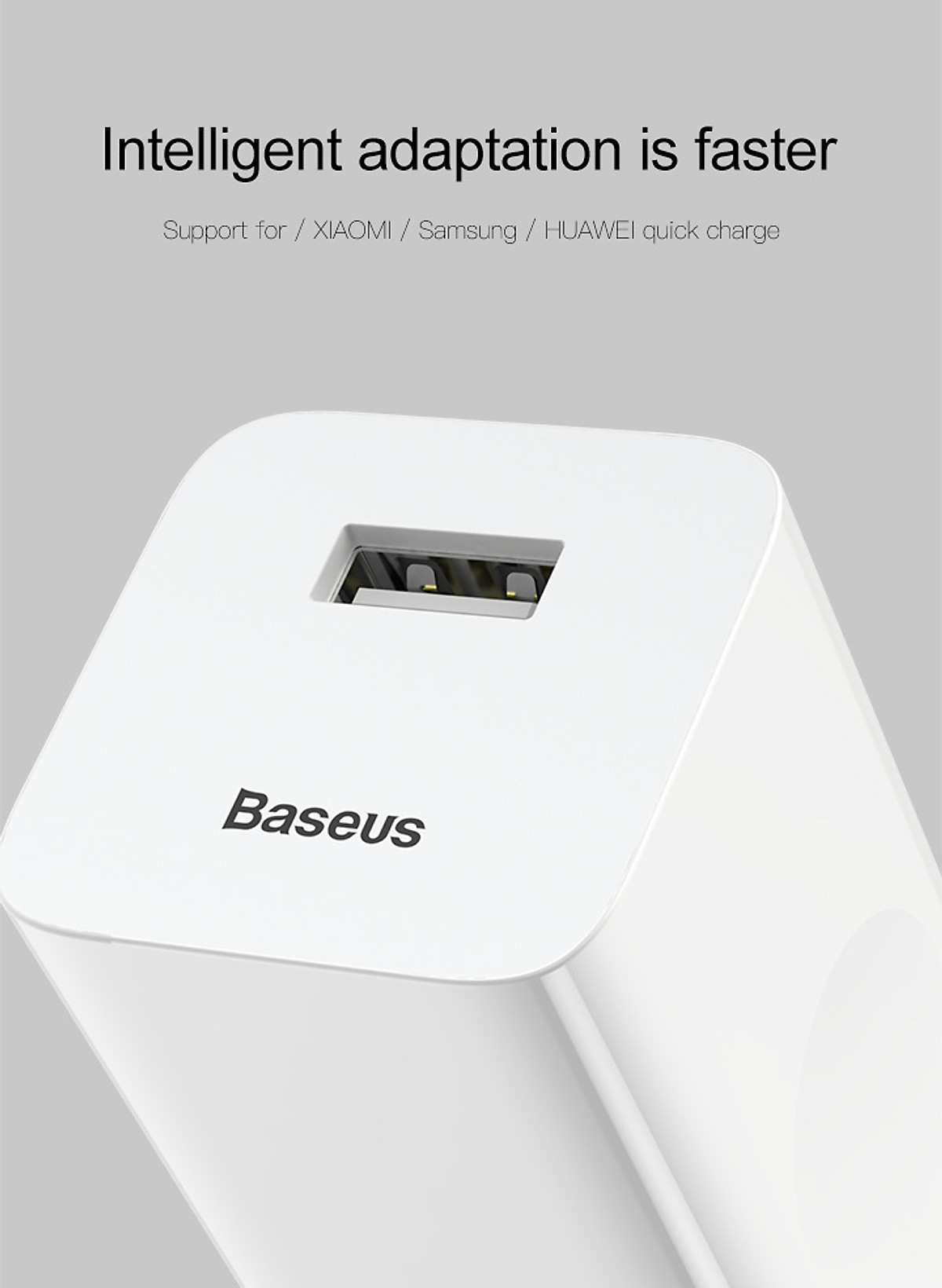 Củ sạc nhanh Baseus 3A 24w quick charge 3.0 cao cấp bảo vệ pin - hàng chính hãng